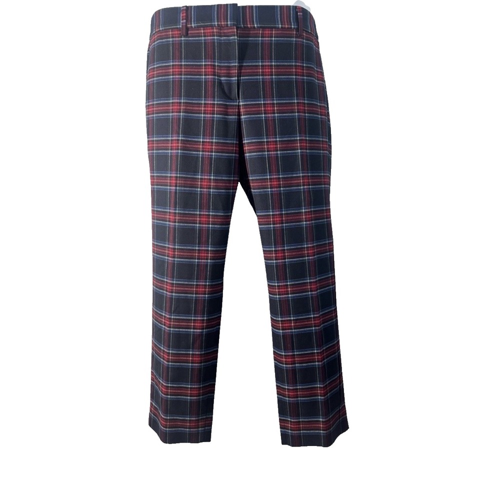 Talbots Women's Sz: 10P Blue Plaid Wool Blend Hampshire Ankle Pants Academia